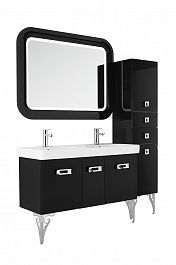 Водолей Мебель для ванной "Астрид 120" черная, с одним ящиком – фотография-4